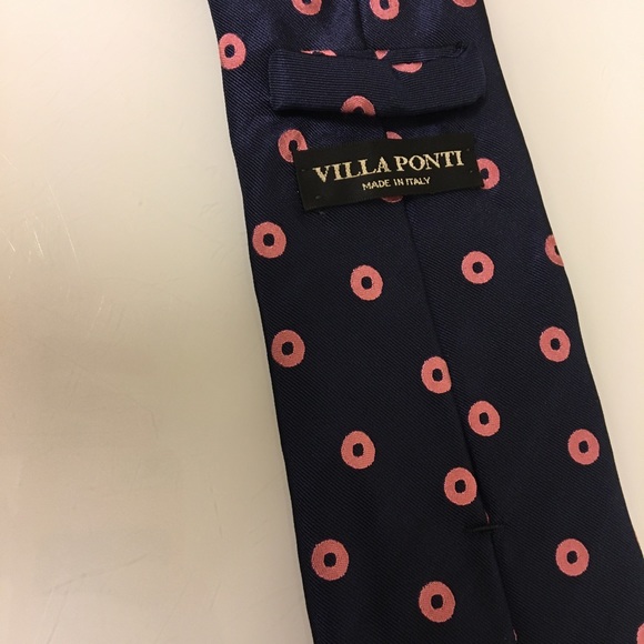 Villa Ponti Navy and Pink Tie - Picture 4 of 4
